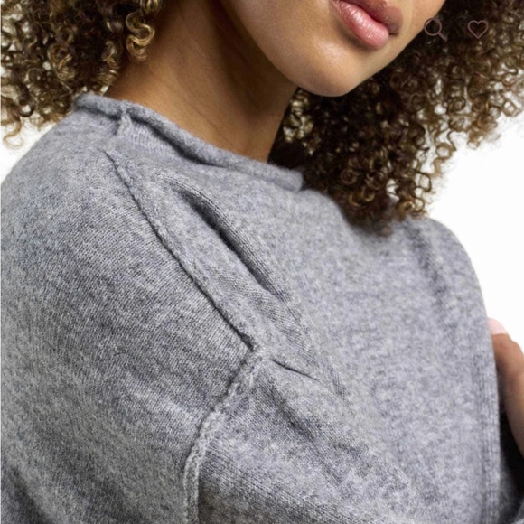 Nuuds Cozy Knit Mock Neck size L charcoal grey - Picture 4 of 14